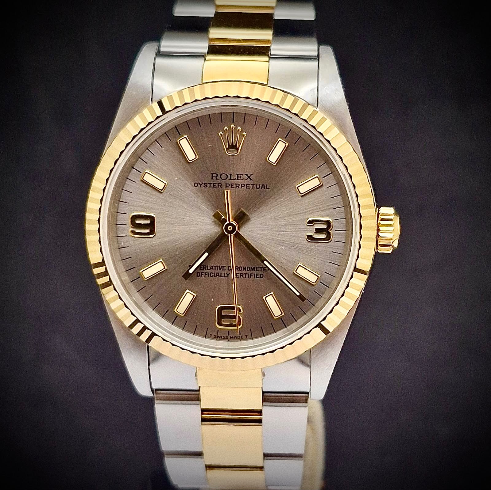 ROLEX OYSTER PERPETUAL GOLD & STEEL 34